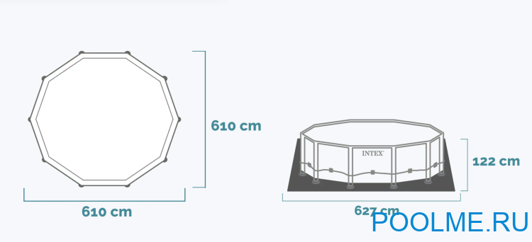 Бассейн INTEX 26334, 610 x 122 см Бассейн INTEX 26334, 610 x 122 см