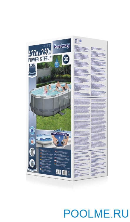 Каркасный бассейн Bestway 56620, размер 4.27 x 2.5 x 1 м Каркасный бассейн Bestway 56620, размер 4.27 x 2.5 x 1 м