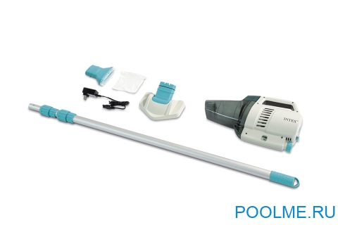Вакуумный пылесос INTEX для чистки бассейна на аккумуляторах с ручкой 2.8м, артикул 28628 Вакуумный пылесос INTEX для чистки бассейна на аккумуляторах с ручкой 2.8м, артикул 28628