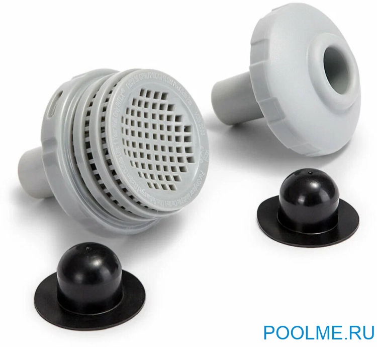 Комплект подключения INTEX к фильтр-насосу с заглушками под шланг 32 мм, артикул 25022 Комплект подключения INTEX к фильтр-насосу с заглушками под шланг 32 мм, артикул 25022