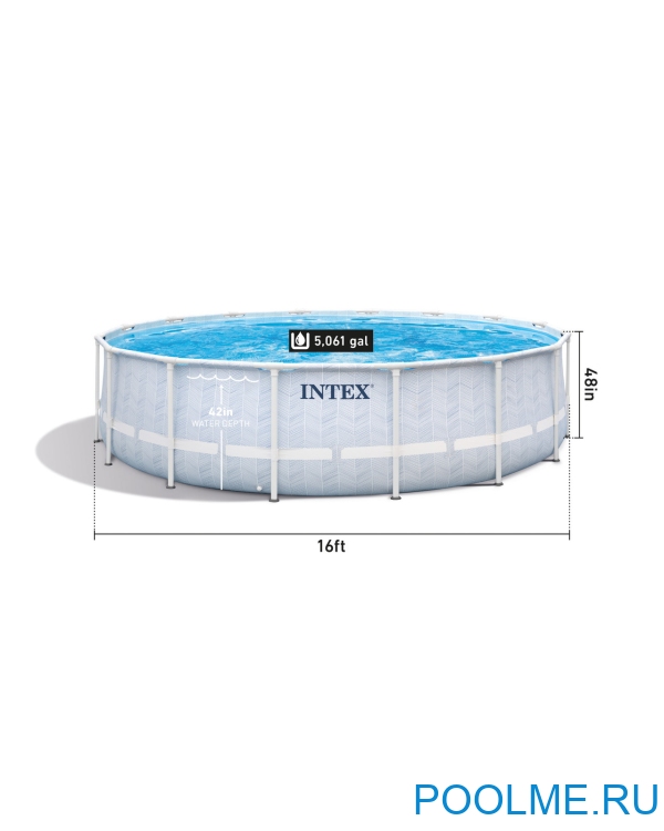 Каркасный бассейн INTEX 26746, размер 4.88 x 1.22 м Каркасный бассейн INTEX 26746, размер 4.88 x 1.22 м